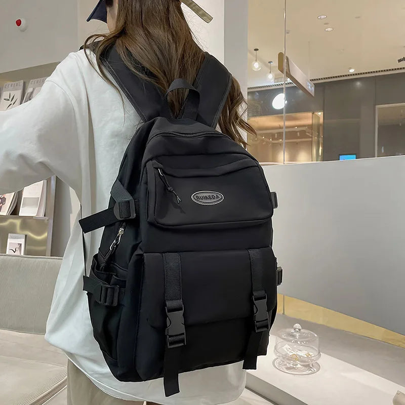 Waterproof Nylon Women Backpack with Multiple Pockets for Girl