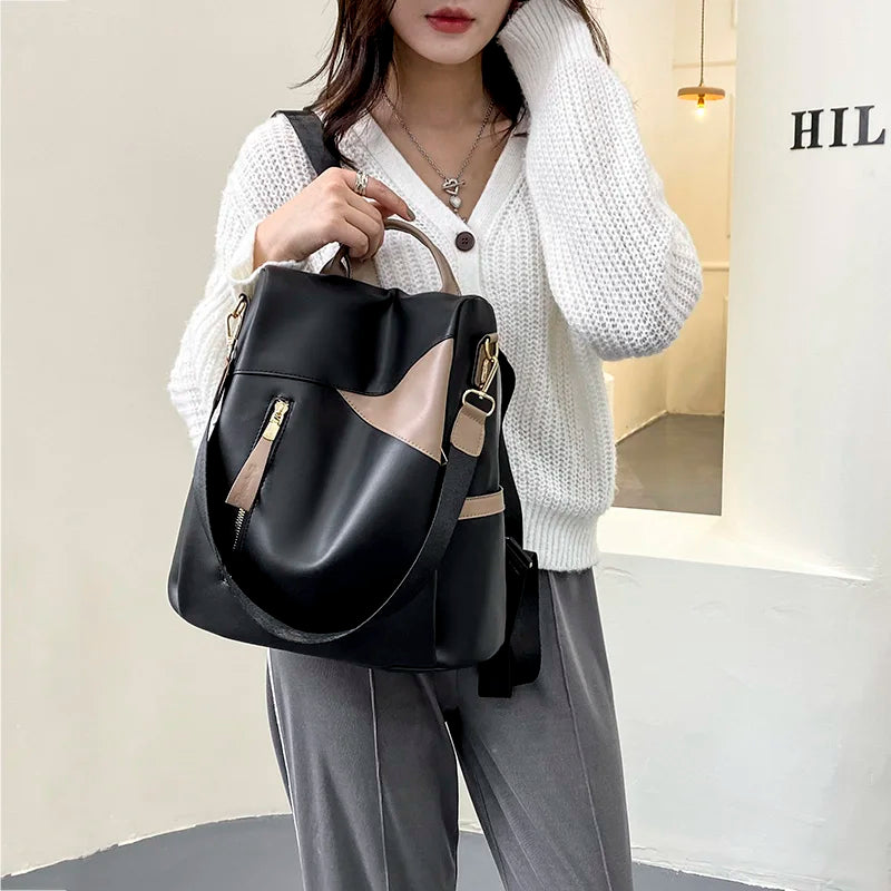 Soft Leather Backpack Girl Purse Small Shoulder Bag
