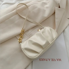 Retro Leather Chain Shoulder Bag Women's Totes
