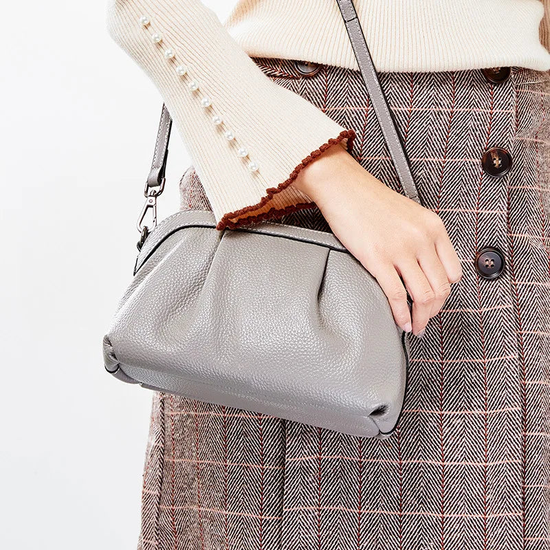 Small Leather Messenger Bag Women Crossbody Mini Shoulder Bag