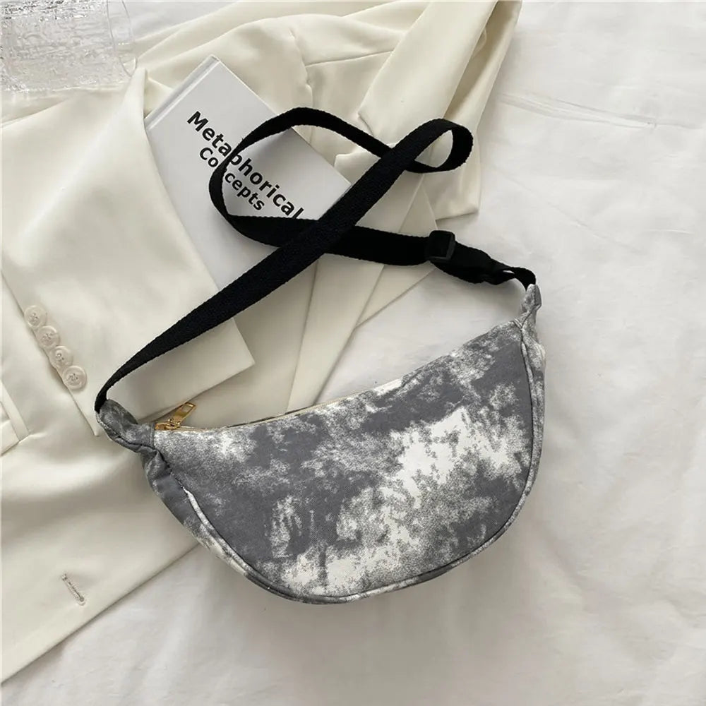 Women's Tie Dye Canvas Hobo Bag Shoulder Messenger Purse