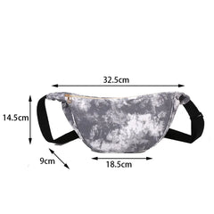 Women's Tie Dye Canvas Hobo Bag Shoulder Messenger Purse