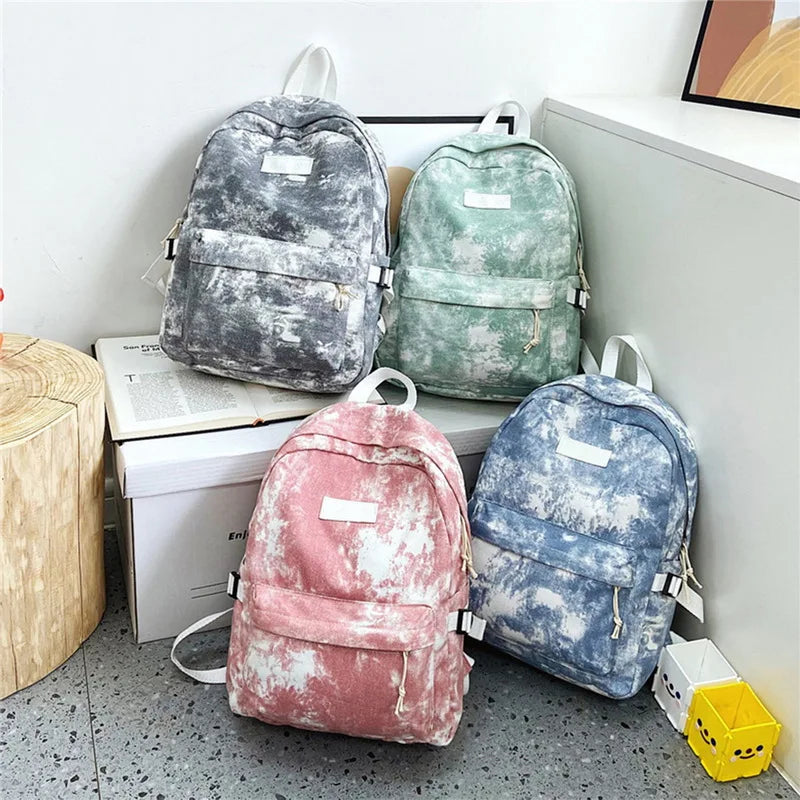 Casual Nylon Backpack for Women Shoulder Bag School Bag