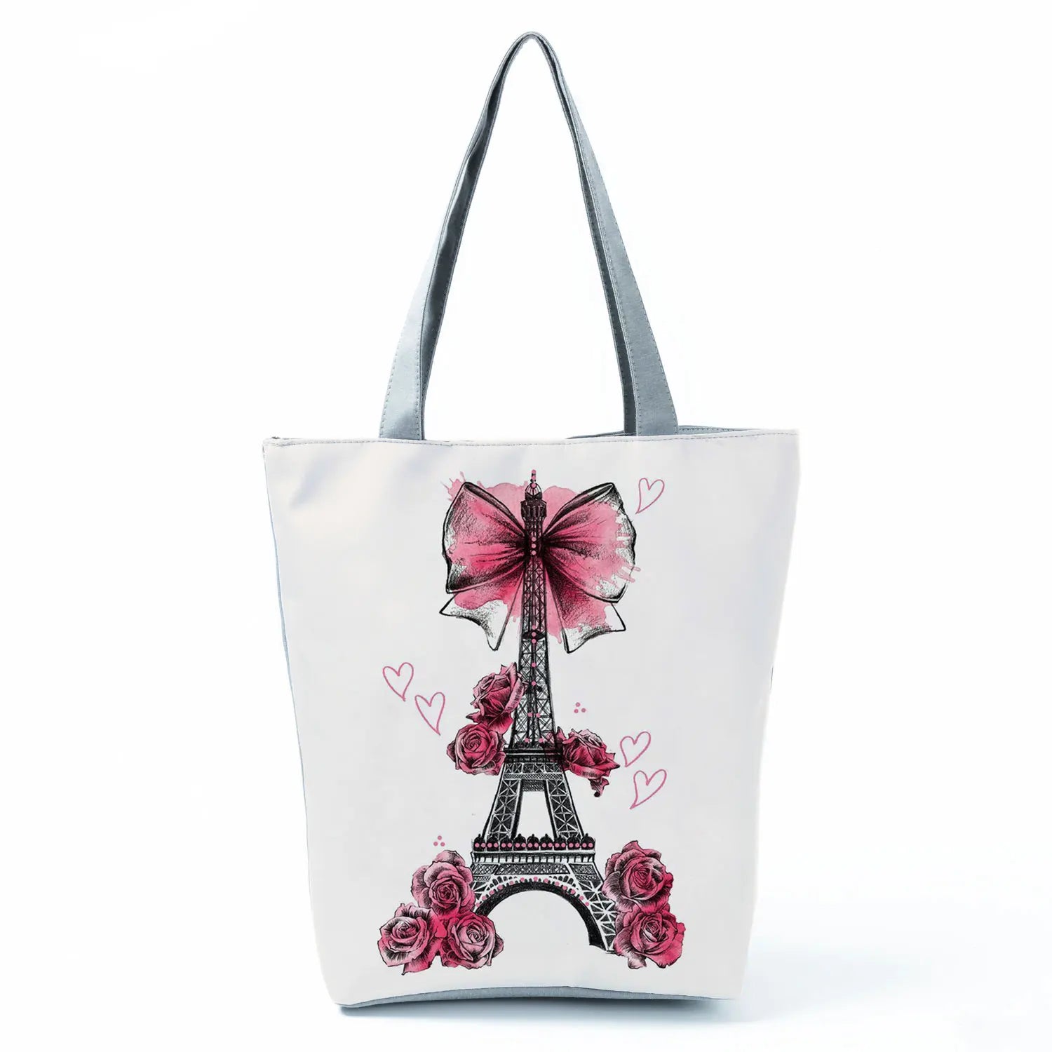 Floral Eiffel Tower Tote Bag for Women