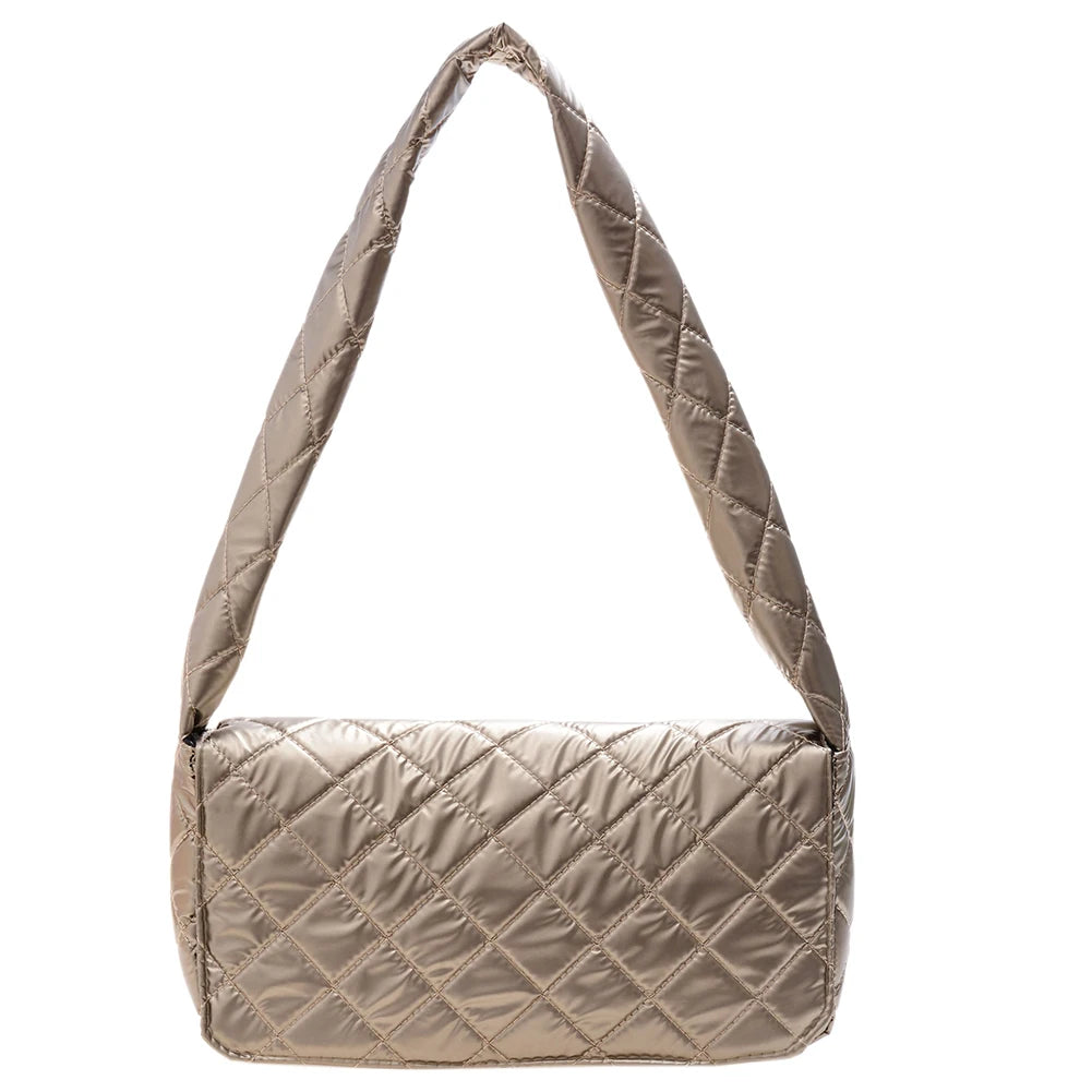 Women's Quilted Cotton Armpit Bag Large Tote Shoulder Bag