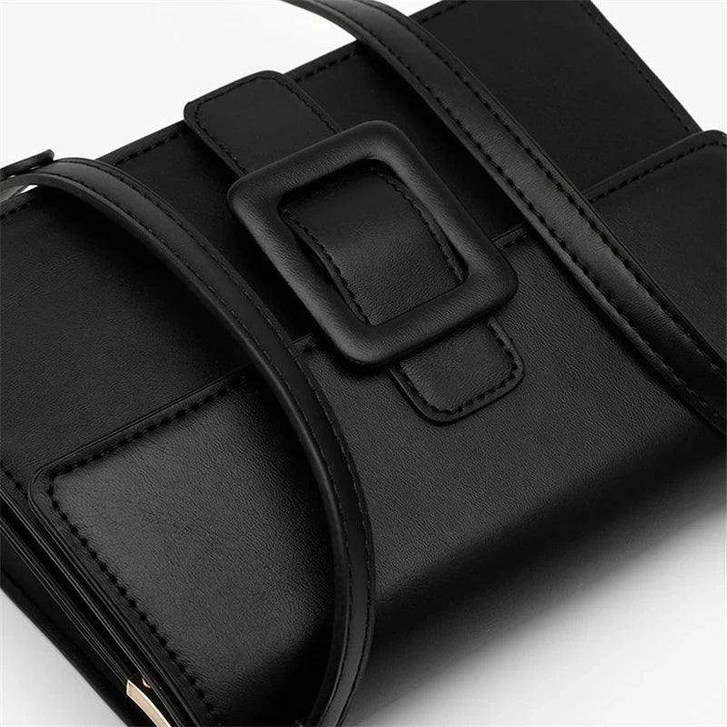 Women's Shoulder Bag Lock Twist Braid Square Bag