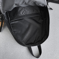 Female Student School Backpack Solid Oxford School Bag Unisex Travel