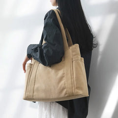 Women's Large Canvas Tote Bag Shoulder Handbag