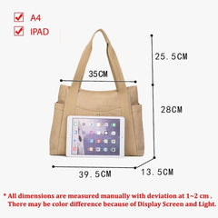 Women's Large Canvas Tote Bag Shoulder Handbag