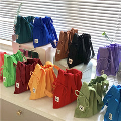 Knitted Pleats Tote Organ Bag Contrast Shoulder Shopper