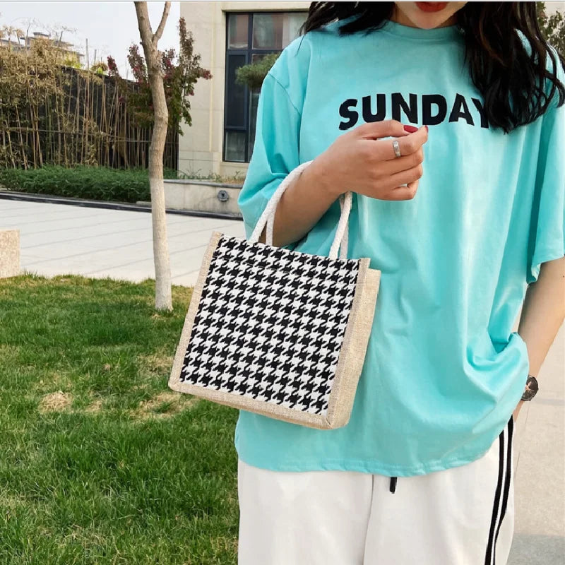 Women's Plaid Tote Bag Large-capacity Handbag
