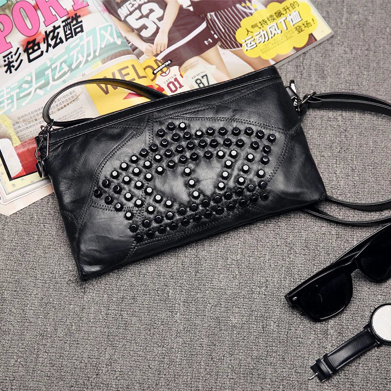Female Zipper Bag Western Messenger Mini One Shoulder Bag