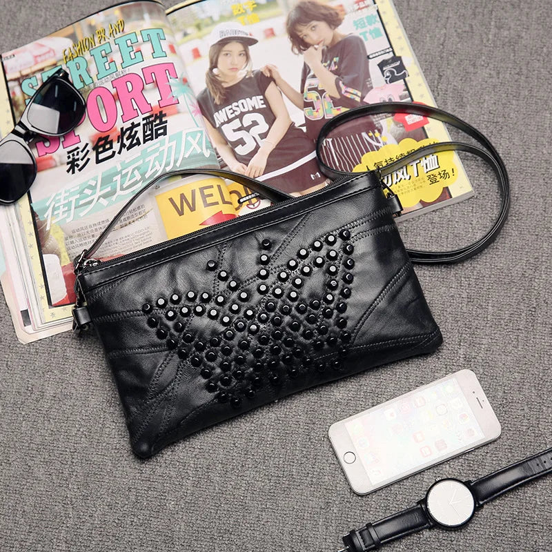 Female Zipper Bag Western Messenger Mini One Shoulder Bag