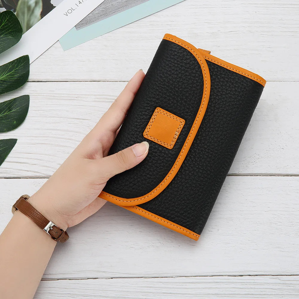 Colorful Patch Women Folded Wallet Cardholder Female Purse