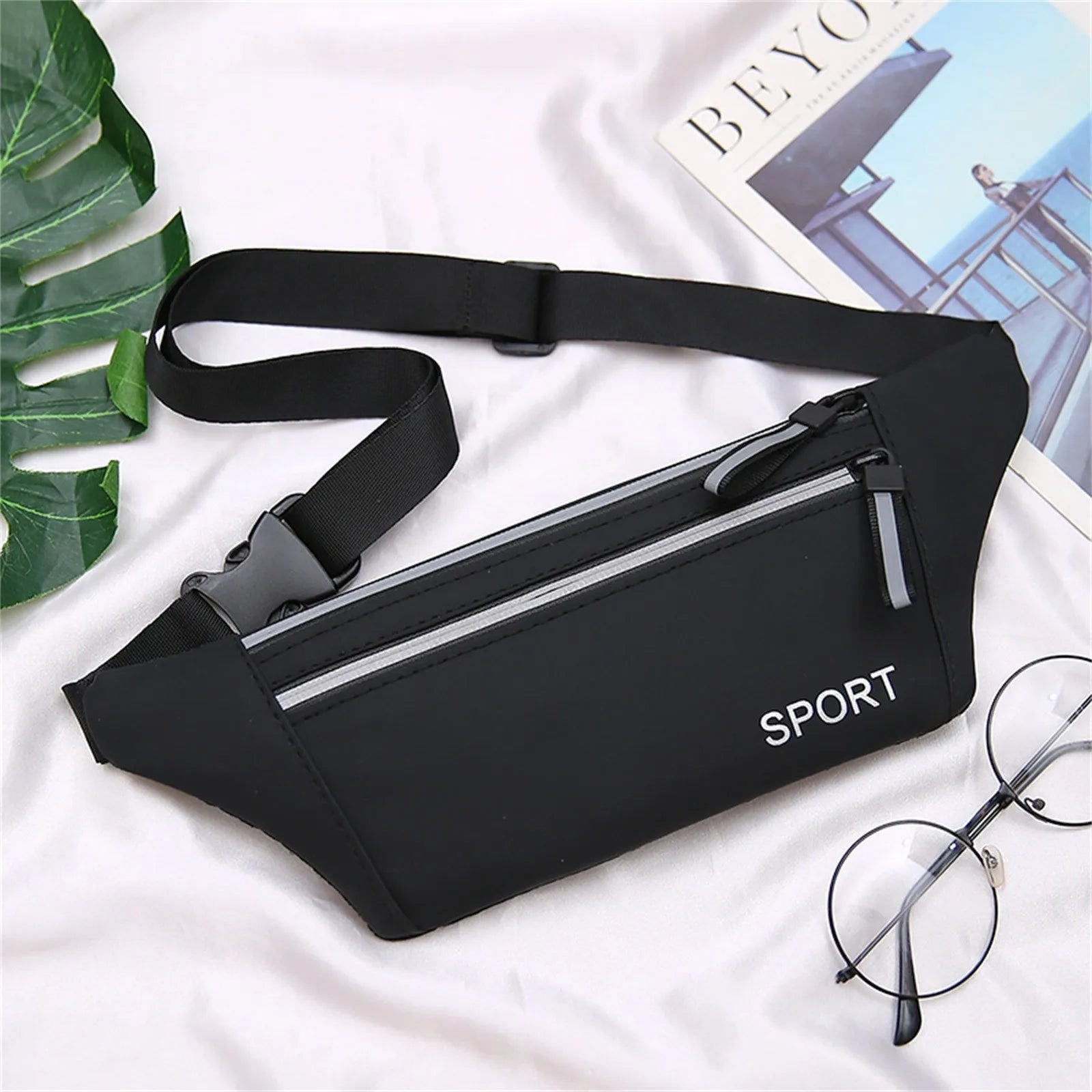 Canvas Mobile Phone Chest Bag Outdoor Waist Bag Handbag