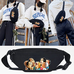 Pugs Waist Bag Sports Phone Bag Gym Chest Bag Crossbody Shoulder Bag