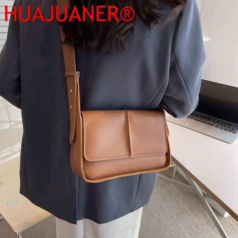 Women's PU Leather Flap Crossbody Bag