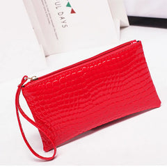 Leather Finger Ring Phone Wallet Men Women Clutch Bag
