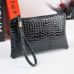 Leather Finger Ring Phone Wallet Men Women Clutch Bag