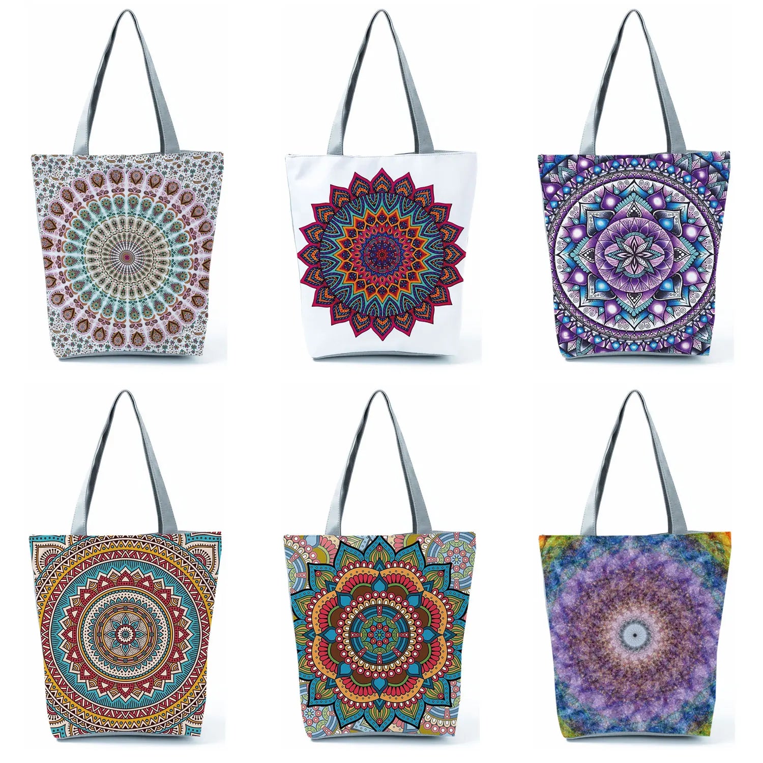 Floral Printed Women Shoulder Bag High Capacity Storage Shopping Bag