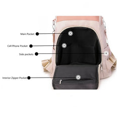 Flower Embroidery Women Backpack Anti-theft Ladies School Bag Mochilas