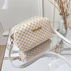 Flower Material Small Square Handbag Women Ladies Crossbody Bag