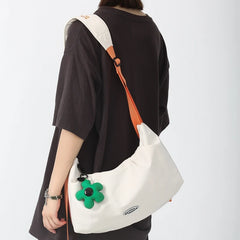 Flower Shoulder Bags for Women High Nylon Hobos Purse Sling Travel