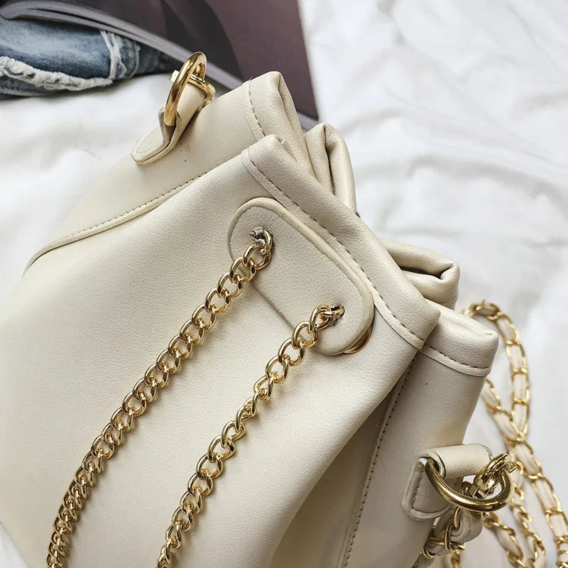 Small Crossbody Bag for Women Ladies Bucket Chain Messenger Bag