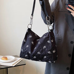Flower Women Soft Cotton Cloth Handbag