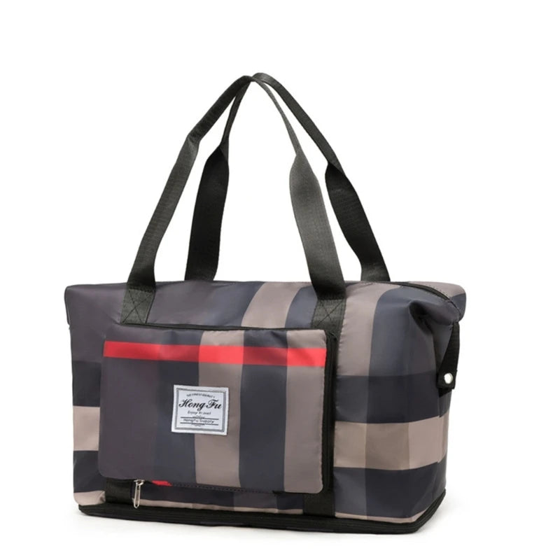 Foldable Duffle Bag for Travel with Shoes Compartment