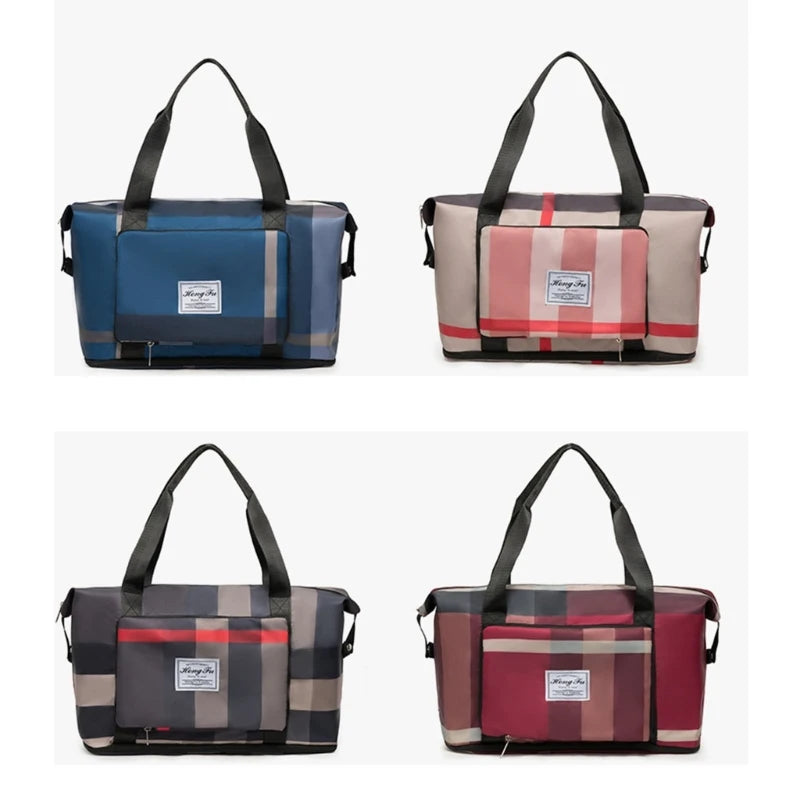 Foldable Duffle Bag for Travel with Shoes Compartment