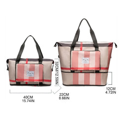 Foldable Duffle Bag for Travel with Shoes Compartment