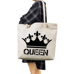Eco Reusable Shopping Bag Crown Shoulder Tote High Capacity Handbags