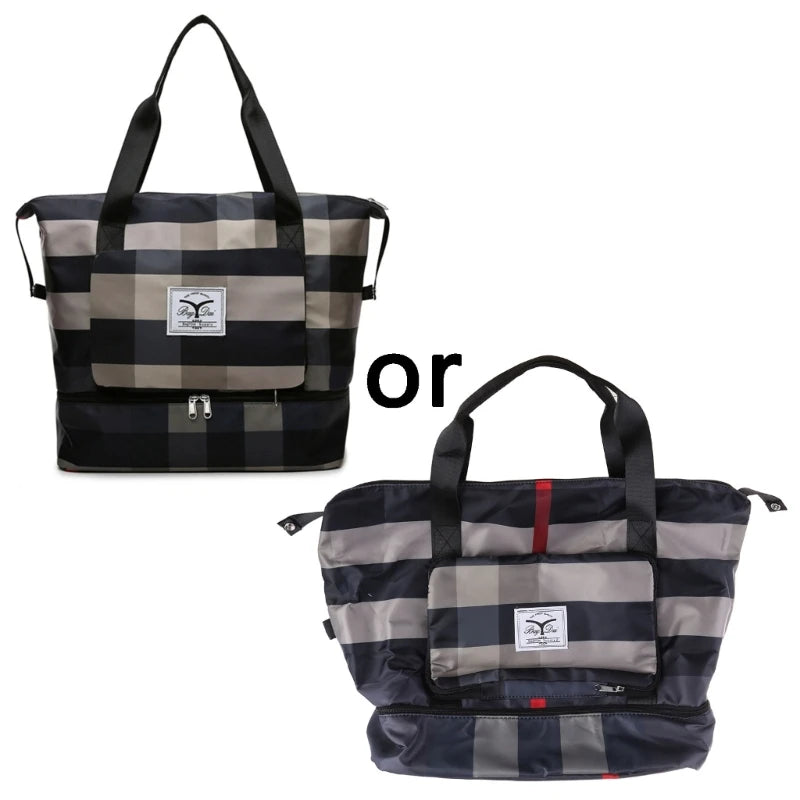 Large Capacity Shoulder Duffel Bag with Shoes Compartment