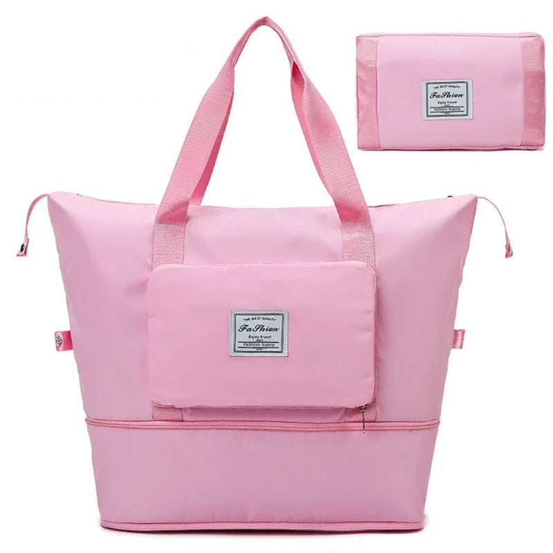 Foldable Large Gym Bag Waterproof Expandable Dry Wet Shoulder Duffel