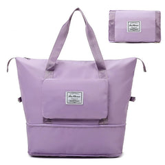 Foldable Large Gym Bag Waterproof Expandable Dry Wet Shoulder Duffel