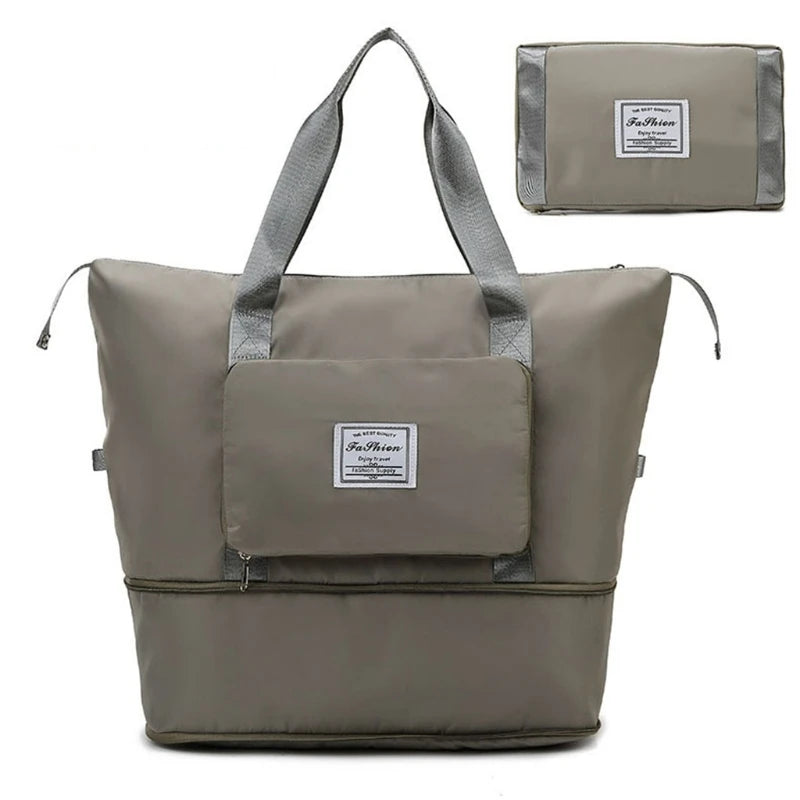 Foldable Large Gym Bag Waterproof Expandable Dry Wet Shoulder Duffel