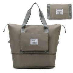 Foldable Large Gym Bag Waterproof Expandable Dry Wet Shoulder Duffel