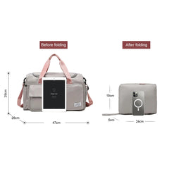 Foldable Sports Bag with Shoes Compartment Yoga Duffel Bag Waterproof