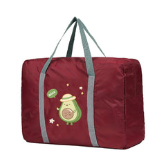 Foldable Travel Bags Organizer Men Luggage Avocado Hat Pattern Duffle Bag
