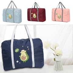 Foldable Travel Bags Organizer Men Luggage Avocado Hat Pattern Duffle Bag