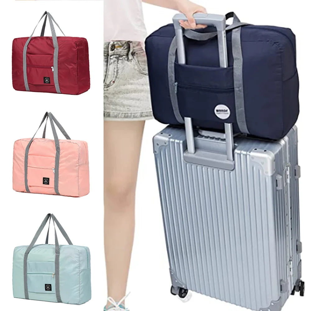 Foldable Travel Bags Organizer Luggage Clothing Storage Bag Avocado Love Pattern