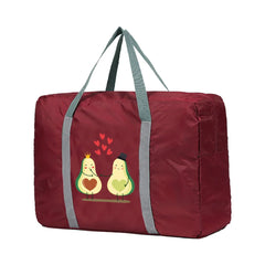 Foldable Travel Bags Organizer Luggage Clothing Storage Bag Avocado Love Pattern