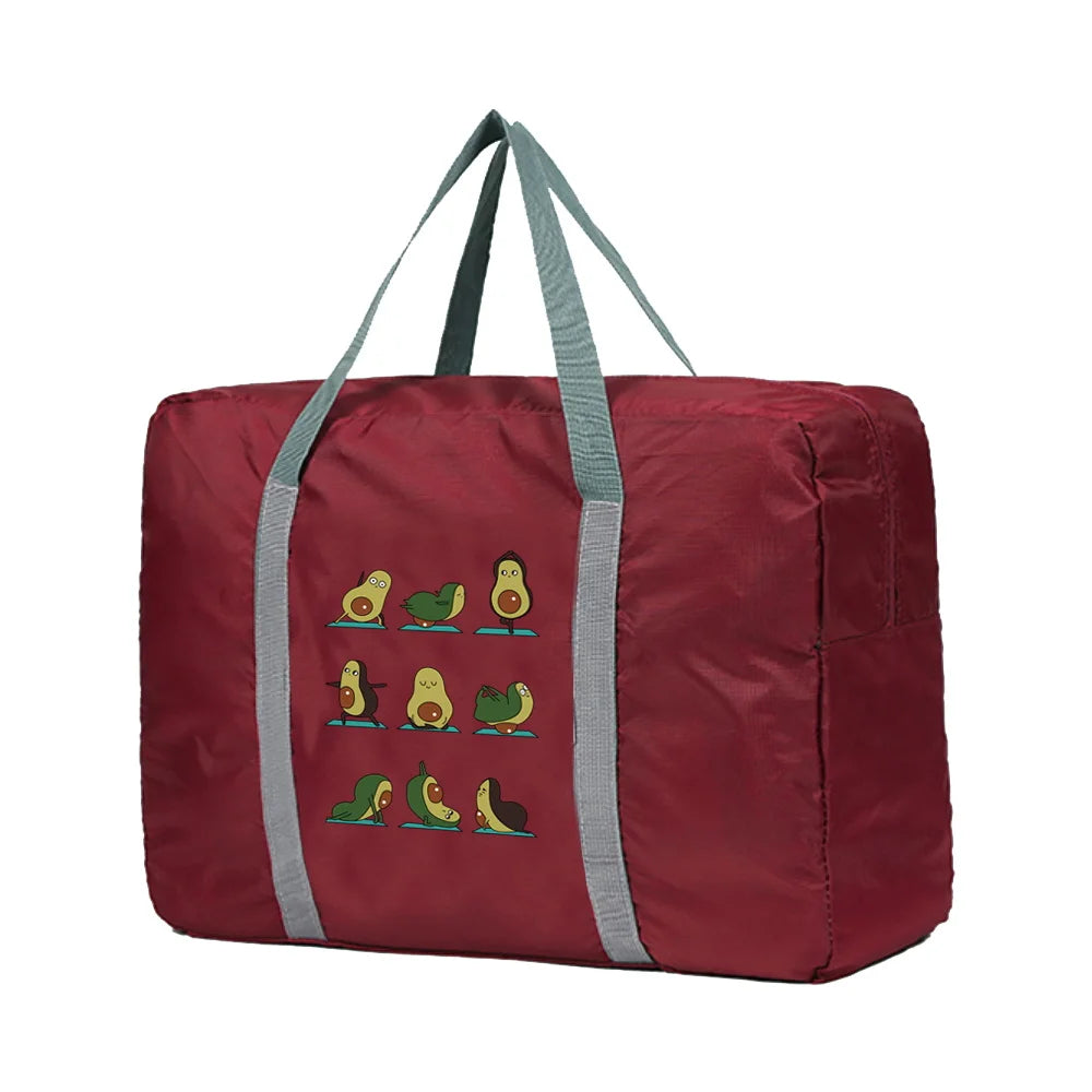 Foldable Travel Bags Organizer Men Unisex Clothing Storage Bag Avocado Duffle