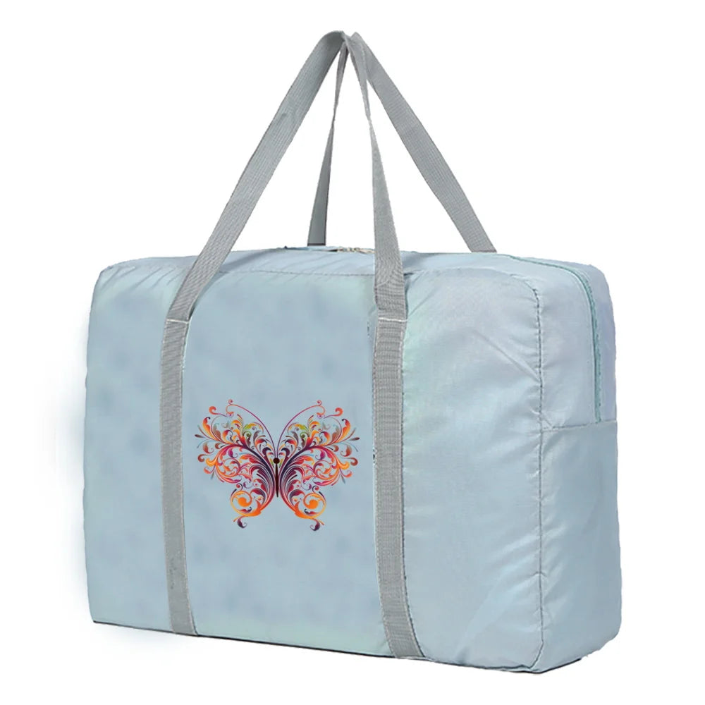 Foldable Travel Bags Portable Clothing Large Capacity Organizer Women Handbags B