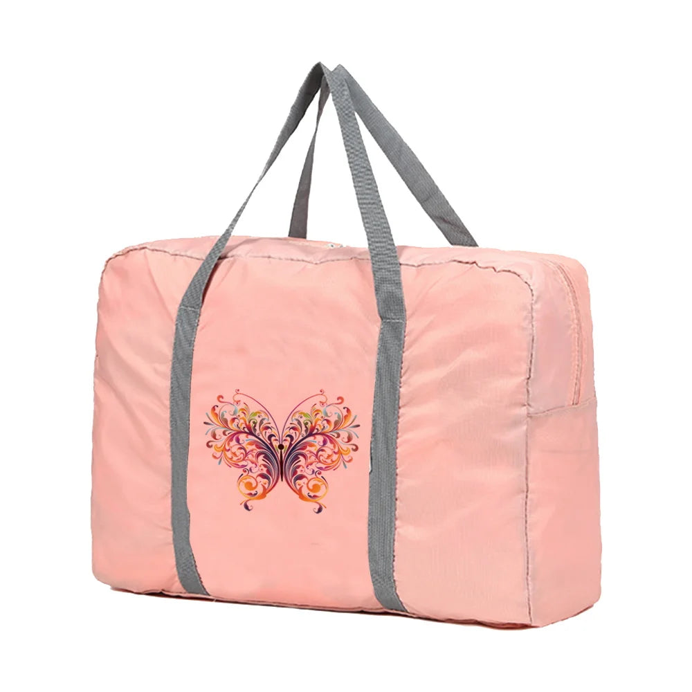 Foldable Travel Bags Portable Clothing Large Capacity Organizer Women Handbags B
