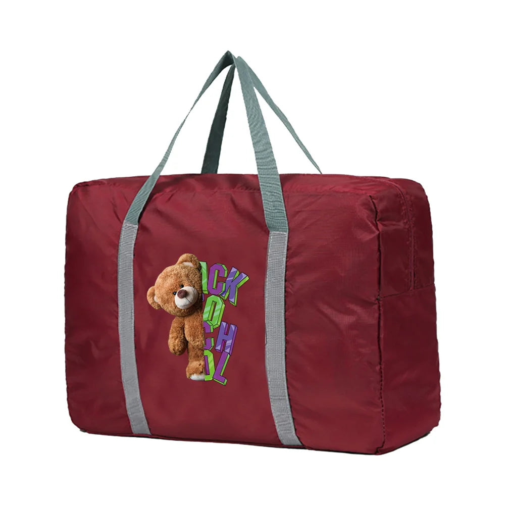 Foldable Travel Bags Portable Clothing Organizer Women Handbags Large Capacity B