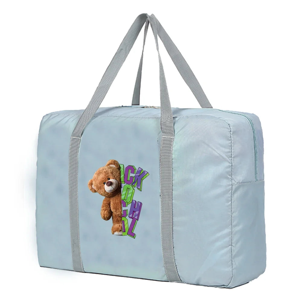 Foldable Travel Bags Portable Clothing Organizer Women Handbags Large Capacity B