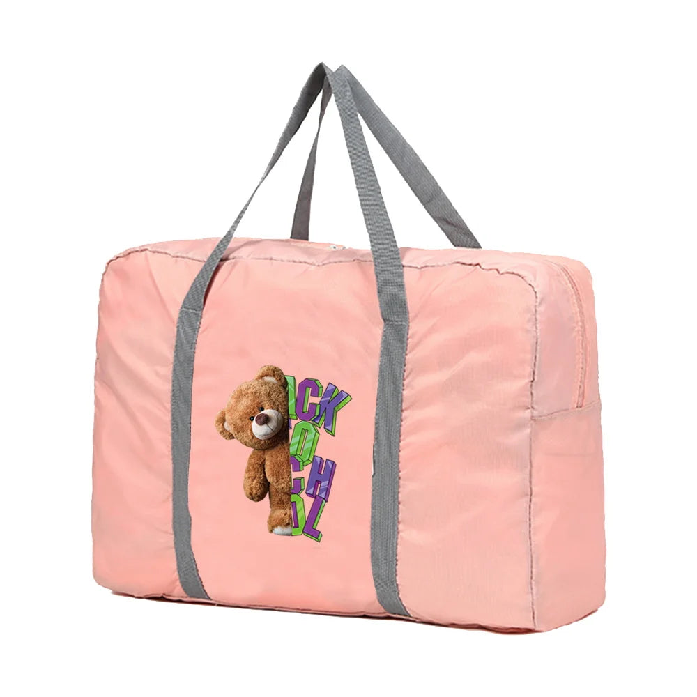 Foldable Travel Bags Portable Clothing Organizer Women Handbags Large Capacity B
