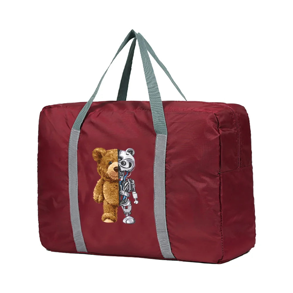Foldable Travel Bags Women Portable Clothing Organizer Handbags